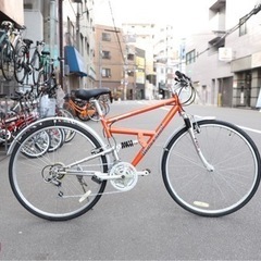 カッコいいスポーツ車ーオレンジ