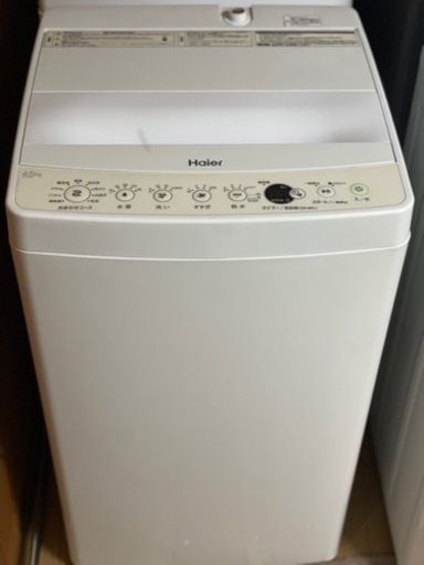 送料・設置込み　洗濯機　4.5kg Haier 2021年