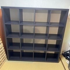 IKEA KALLAX, ブラックブラウン, 4列× 4段