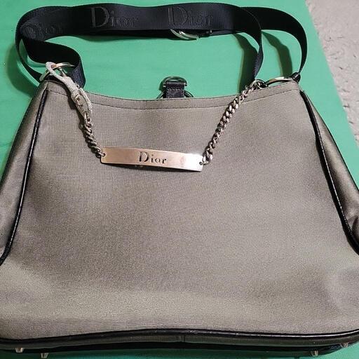 『美品・稀少』Christian Dior クリスチャンディオール カナージュ ナイロン ミニ ハンド キャンバス シルバー金具