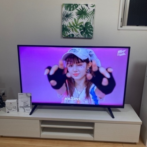 お得3点セット！1.テレビ50型 4K 2.Chrome cast google TV 3.テレビスタンド