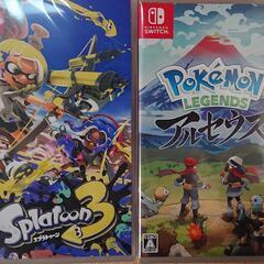 新品未開封、値下げ】スプラトゥーン3、ポケモンアルセウスのセット