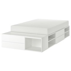 【定価73,190円】 IKEA ベッドフレーム ダブル ダブルベット 収納付き