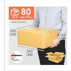【宅配８０サイズ】ダンボール箱（DA004）４５枚