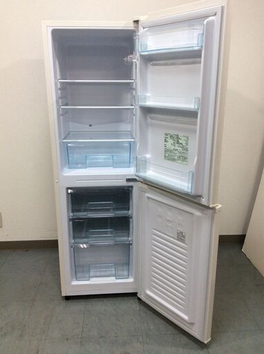 （8/17受渡済）JT5994【IRISOHYAMA/アイリスオーヤマ 2ドア冷蔵庫】極美品 2021年製 IRSE-16A-CW 家電 キッチン 冷蔵冷凍庫 右開き 162L