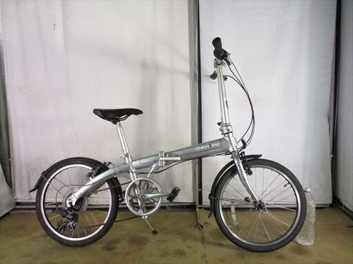 C435★￥21800スタート★整備済み 中古折りたたみ自転車 【ＤＡＨＯＮ　ルート　シルバー　20インチ 】