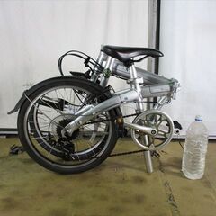 C435★￥21800スタート★整備済み 中古折りたたみ自転車 【ＤＡＨＯＮ　ルート　シルバー　20インチ 】