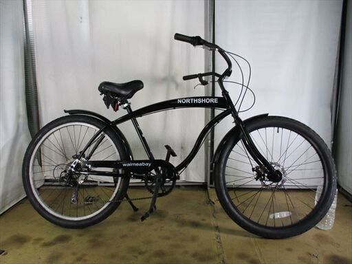 C425　\\17800スタート★整備済み★ビーチクルーザー　黒★ 中古自転車 【26インチ 】