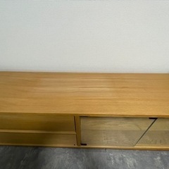 MUJI 無印良品 テレビ台 テレビボード ローボード オーク材 ガラス扉