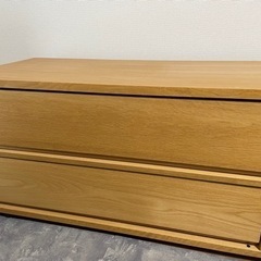MUJI 無印良品 テレビ台 テレビボード ローボード オーク材 ガラス扉