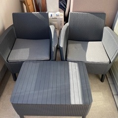 高級ラタン調ソファ