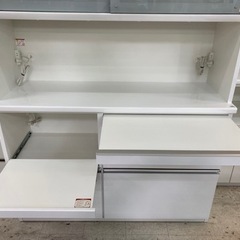 【愛品館 江戸川店】松田家具（MATSUDA）2枚スライド扉キッチンボード ID:151-007645-105