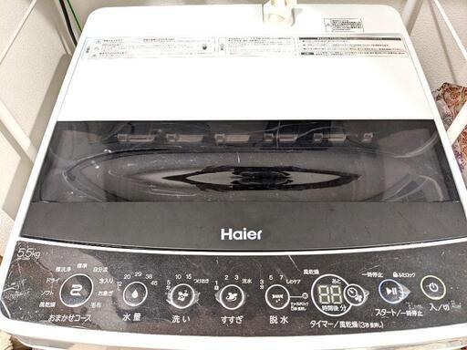 2019年製 \nHaier全自動洗濯機5.5kg\nJW-C55D(50/60Hz用)