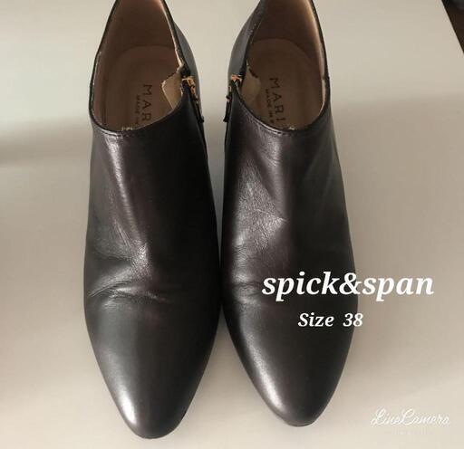 【美品】定価17500円＋税 spick\u0026span本革ショートブーツ