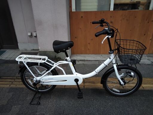 美品☆Limini＋[リムニプラス]20吋ファミリータイプミニベロ(小径車)内装3段/LEDオート/ホワイト