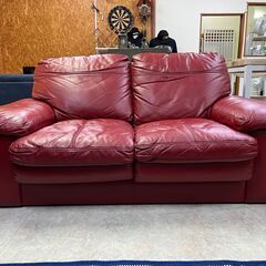 ☆革ソファ☆2人掛け ラブソファ ソファ リビング 家具 2P ニトリ 革 