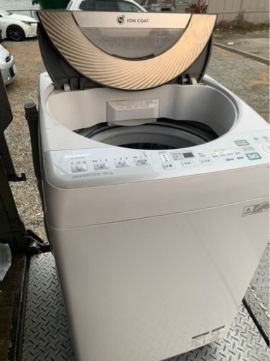 5KM 以内配送無料　９KG シャープ SHARP ES-GV90M-N [簡易乾燥機能付き洗濯機