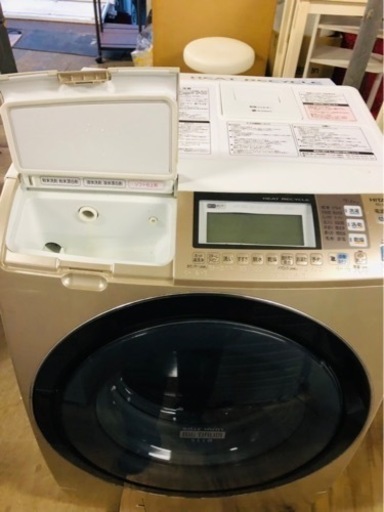 5KM以内配送無料　日立 HITACHI BD-S7400L-N [ななめ型ドラム式洗濯乾燥機（9kg） 左開き・シャンパン ヒートリサイクル・風アイロン・ビッグドラムスリム
