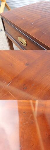 T656) HICKORY ヒッコリー サイドテーブル サイドボード W56cm H56.8cm 天然木 無垢材 収納 IDC 大塚 USA アメリカ