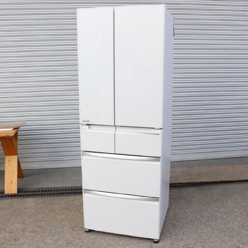T659) 三菱 ノンフロン冷凍冷蔵庫 MR-WX48Z-W1 2016年製 470L W65cm 6ドア フレンチドア ミラー SMART CUBE 観音開き MITSUBISHI 冷蔵庫