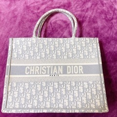 【ネット決済・配送可】【美品】Dior トートバッグ　グレー