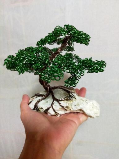 Sokan Miniature Wire Bonsai Tree - A Cottage in the Forest