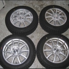 スタッドレスタイヤ 14インチ 175/65R1 4バリ山アルミホイール ウィンターマックス2シーズン使用 フィット等