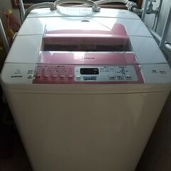 洗濯機・HITACHI 7kg・説明書,残り湯利用ホースあり