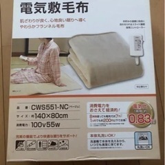 電気敷毛布　広電 CWS-551NC