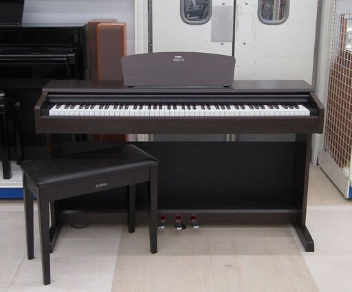 札幌市清田区 YAMAHA ヤマハ 電子ピアノ ARIUS YDP-140 2009年製 88鍵 ダークアルダー調 アリウス イス付 中古品 動作確認済み