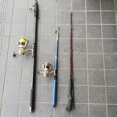 釣り、竿とリール