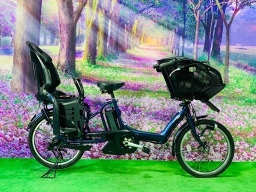 ❹ 0091子供乗せ電動自転車ヤマハ3人乗り新品20インチ良好バッテリー
