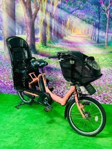 ❹ 3242子供乗せ電動自転車ヤマハ3人乗り新品20インチ良好バッテリー