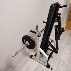 【自宅ジム】ベンチプレス台 シャフト プレート 一式 