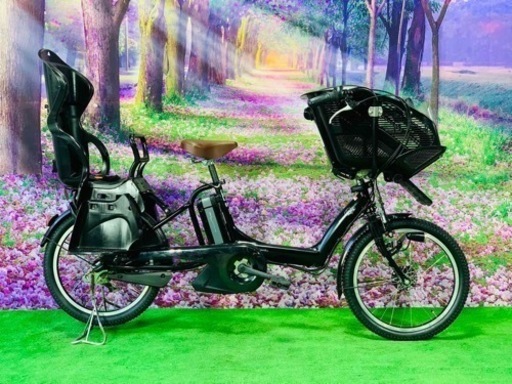 ❹ 4427子供乗せ電動自転車ヤマハ3人乗り新品20インチ良好バッテリー