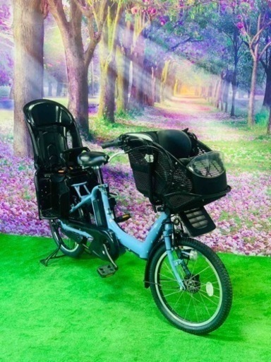 ❹ 4646子供乗せ電動自転車ヤマハ3人乗り新品20インチ良好バッテリー