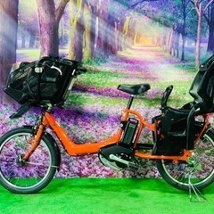 ❹ 4647子供乗せ電動自転車ブリヂストン3人乗り新品20インチ...