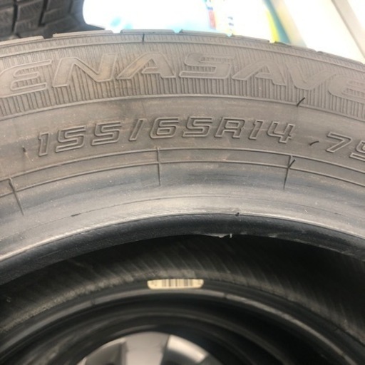 155/65R14 夏タイヤ　新車外し　4本　ダンロップ
