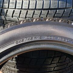 値下げしました。ベルファイヤー、アルファードにぴったし❕スタッドレス245/45/18　　バリバリ山有り　19年度制方べり、パンク修理傷無し❕