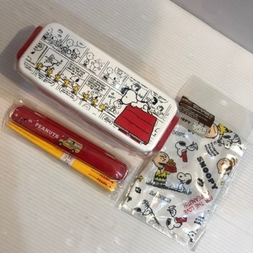 #6839 SNOOPY 弁当箱 巾着　お箸セット