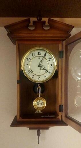 愛知時計 Super Eight 30Day ゼンマイ式振り子時計 柱時計