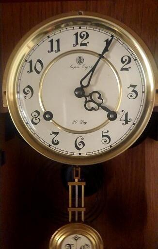 愛知時計 Super Eight 30Day ゼンマイ式振り子時計 柱時計