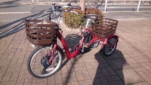 ●●値下げ●●スイスイ走る楽々三輪車【ブリヂストン ラクットワゴン 電動アシスト 三輪車/14.3Ahバッテリー・美車 充電器付】★★★★