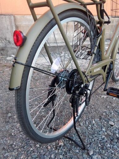 26インチ.シティサイクル6段変則、ほぼ新品。通勤通学に。1年
