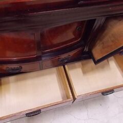 茶箪笥 昭和レトロ 幅80×高さ135cm セパレート 食器棚 水屋箪笥 日本 和風 現状品 札幌市東区 新道東店