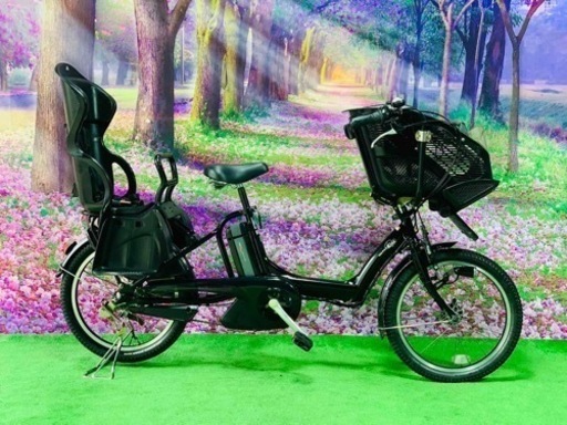 ❹ 4651子供乗せ電動自転車ヤマハ3人乗り新品20インチ良好バッテリー