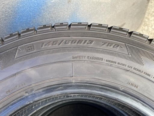 はめ替え工賃込み！145/80R13 グッドイヤースタッドレス アイスナビZEAⅡ 中古4本セット！軽自動車