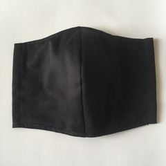 【未使用新品】布マスク5枚セット　黒　ブラック