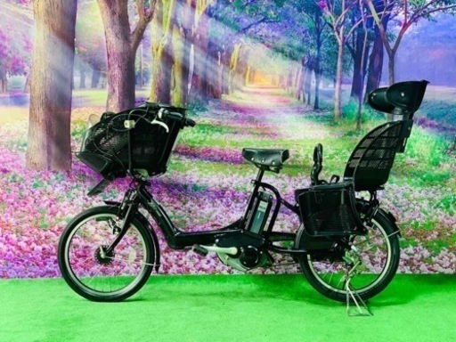 ❹ 4661子供乗せ電動自転車ブリヂストン3人乗り新品20インチ良好バッテリー