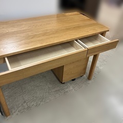 J2083 現行販売品 美品 良品計画 オーク材デスクセット ムク無垢材デスク 袖机付 MUJI 無印良品 クリーニング済み 新品参考価格34,900円 J2083 現行販売品 美品 良品計画 オーク材デスクセット ムク無垢材デスク